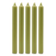 Bougies de Table de couleur unie en vrac - Olive rustique - Paquet de 100