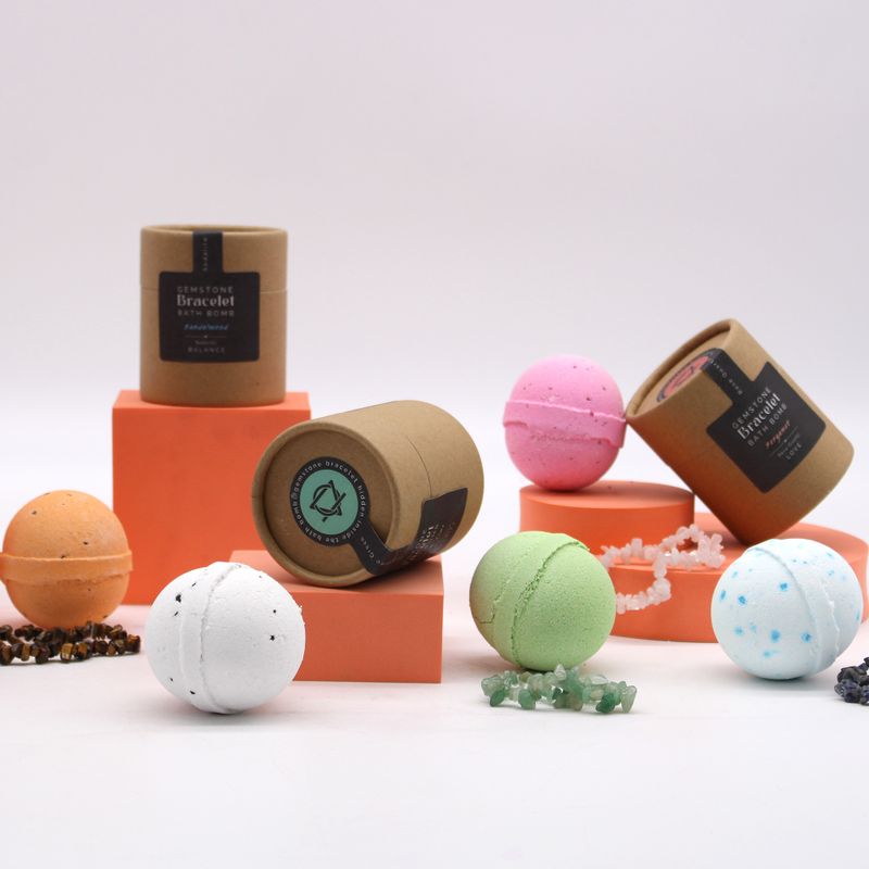 Bombe de Bain avec Bracelet en Pierres Précieuses - Aventurine Verte