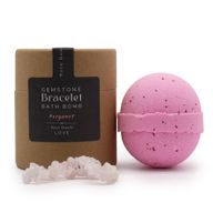 Bombe de Bain avec Bracelet en Pierres Précieuses - Quartz Rose