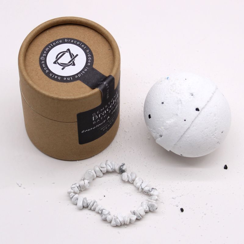 Bombe de bain bracelet en jaspe blanc
