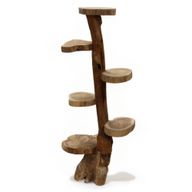 Présentoir  en Teck Naturel 6 étagères - 120cm de hauteur