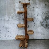 Présentoir  en Teck Naturel 6 étagères - 120cm de hauteur