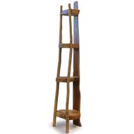 Meuble d'angle en Teck Naturel 4 étagères - 135cm de hauteur