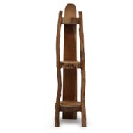 Meuble d'angle en Teck Naturel 3 étagères - 90cm de hauteur
