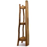 Meuble d'angle en Teck Naturel 3 étagères - 90cm de hauteur