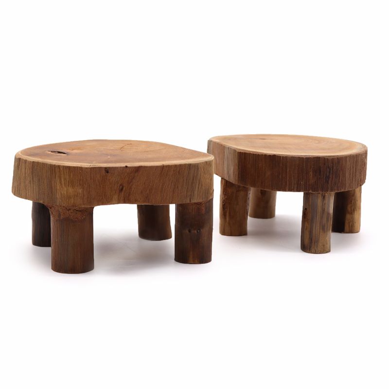 Présentoir Teck Bas - 24x10cm