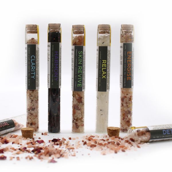 Coffret cadeau de 7 Sels de Bain en Flacons