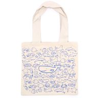 Grand Cabas en coton - 38x42cm - Vie Marine - 10oz
