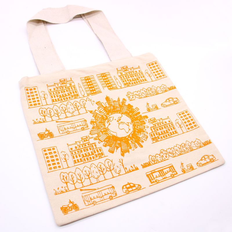 Grand Cabas en coton - 38x42cm - Vie Citadine - 10oz