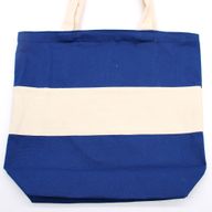 Sac en Coton Bicolore - 38x42x12cm - Bleu & Naturel - 10oz