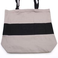 Sac en Coton Bicolore - 38x42x12cm - Gris & Noir - 10oz