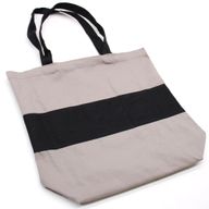 Sac en Coton Bicolore - 38x42x12cm - Gris & Noir - 10oz