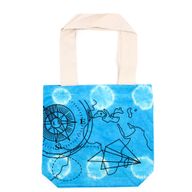 Sac en Coton Tye-Dye (6oz) - 38x42x12cm - Boussole - Bleu - Anse Naturelle
