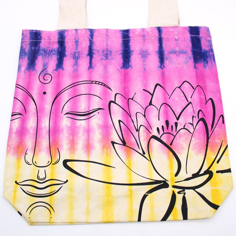 Sac en Coton Tye-Dye (6oz) - 38x42x12cm - Lotus Buddha - Multi Col - Anse Naturelle
