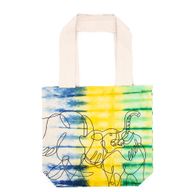 Sac en Coton Tye-Dye (6oz) - 38x42x12cm - Éléphants - Multi - Anse Naturelle