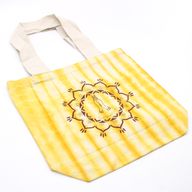Sac en Coton Tye-Dye (6oz) - 38x42x12cm - Mains Namaste - Jaune - Anse Naturelle