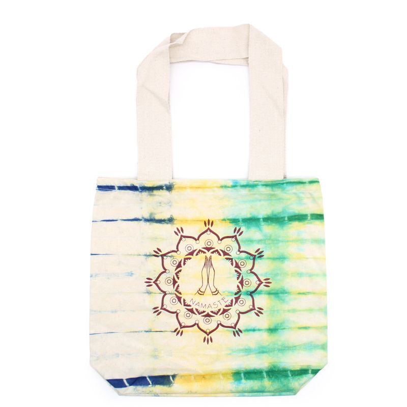 Sac en Coton Tye-Dye (6oz) - 38x42x12cm - Namaste Hands - Multi - Anse Naturelle
