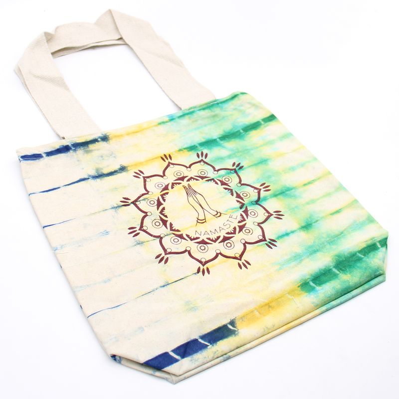 Sac en Coton Tye-Dye (6oz) - 38x42x12cm - Namaste Hands - Multi - Anse Naturelle