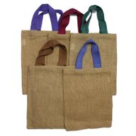Cabas en Jute - 5 anses couleurs assorties