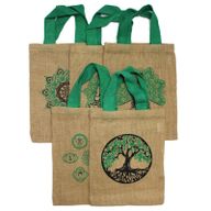 Sac Tote Bag en Jute - 5 motifs mystiques assortis