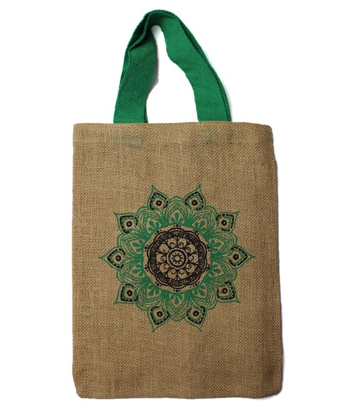 Sac Tote Bag en Jute - 5 motifs mystiques assortis