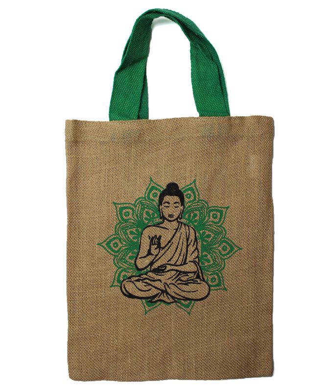 Sac Tote Bag en Jute - 5 motifs mystiques assortis