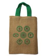 Sac Tote Bag en Jute - 5 motifs mystiques assortis