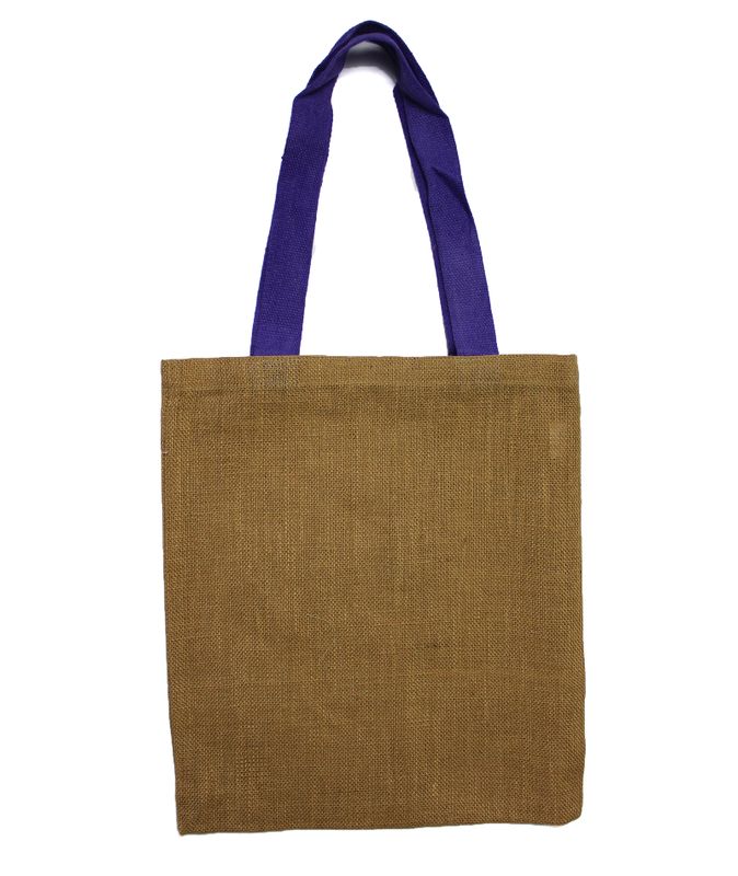Grand Tote Bag en Jute - 5 anses de différentes couleurs assorties