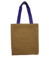 Grand Tote Bag en Jute - 5 anses de différentes couleurs assorties