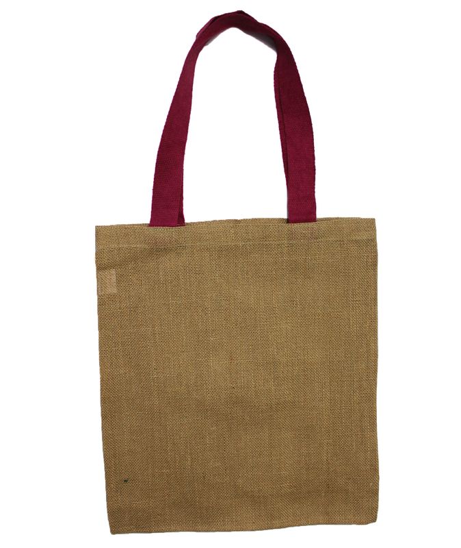 Grand Tote Bag en Jute - 5 anses de différentes couleurs assorties