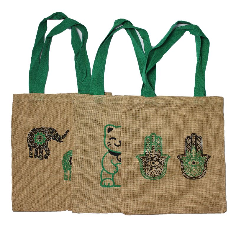 Grand Cabas en Jute - 2 motifs assortis