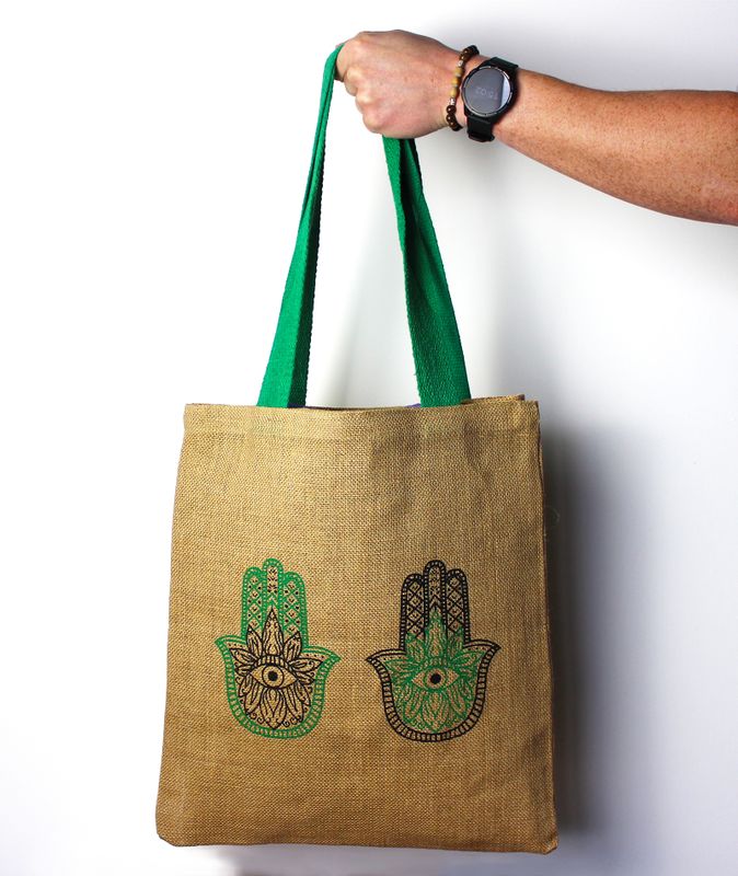 Grand Cabas en Jute - 2 motifs assortis