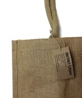 Grand Sac de Shopping en Jute avec porte-bouteilles