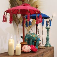 Décoration Maison - Parasol Bali  - Coton - Rose - 40cm