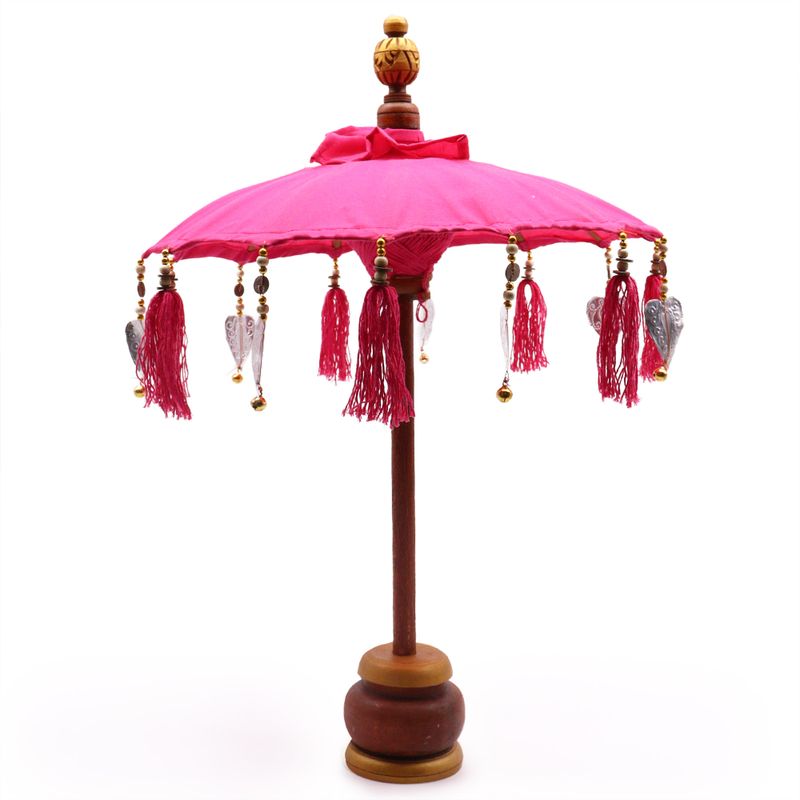 Décoration Maison - Parasol Bali  - Coton - Rose - 40cm