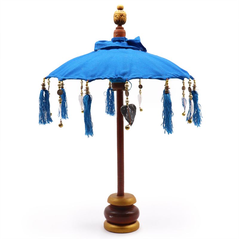 Décoration Maison - Parasol Bali - Coton - Turquoise - 40cm