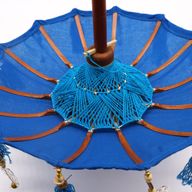 Décoration Maison - Parasol Bali - Coton - Turquoise - 40cm