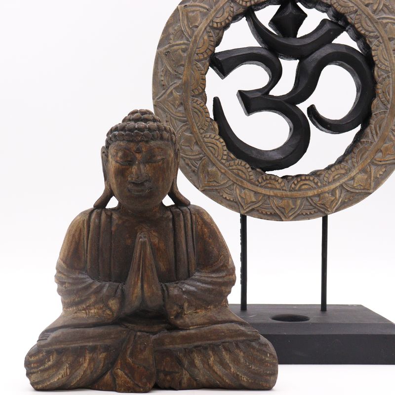 Set Buddha Feng Shui - Om - Gris & Noir