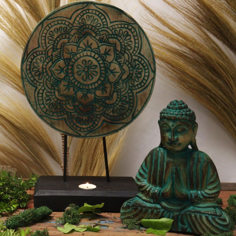 Set Feng Shui Bouddha - Noeud Bouddha - Vert