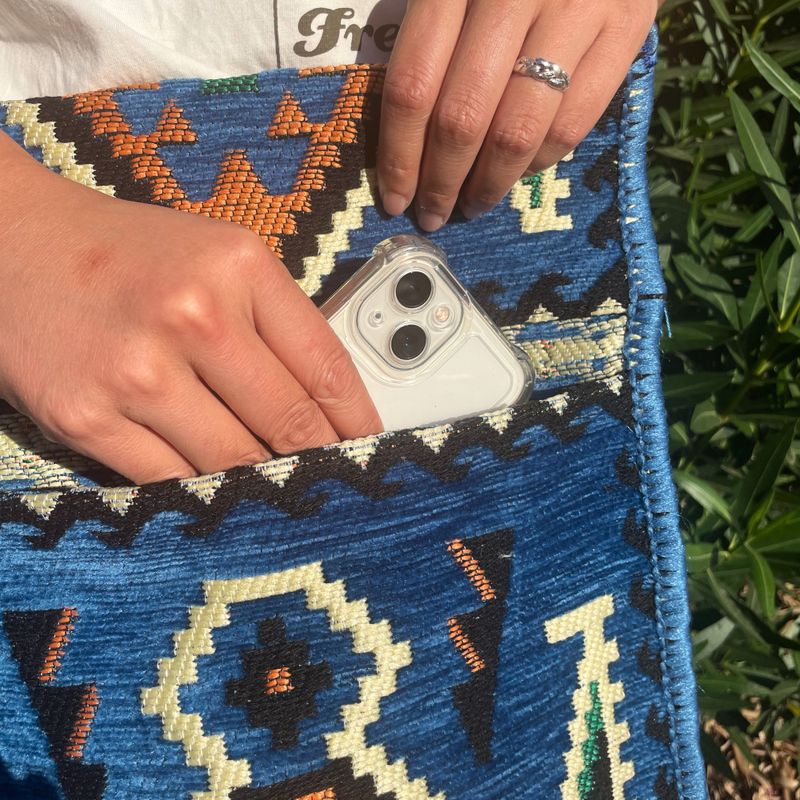 Sac de Festival Kilim - Bleu ciel