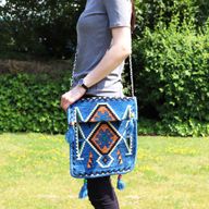 Sac de Festival Kilim - Bleu ciel