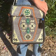 Sac de Festival Kilim - Gris clair