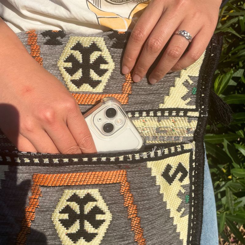 Sac de Festival Kilim - Gris clair