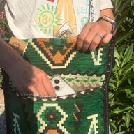 Sac de Festival Kilim - Vert émeraude