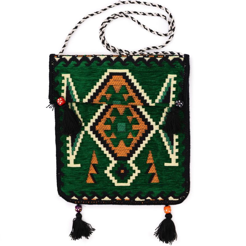 Sac de Festival Kilim - Vert émeraude