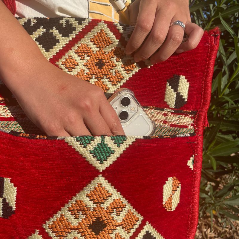 Sac de Festival Kilim - Rouge