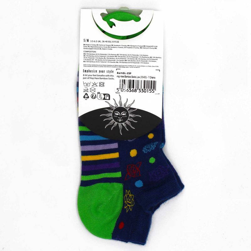 Socquettes  en Bambou Hop Hare S/M (36-40) -  7 Chakras