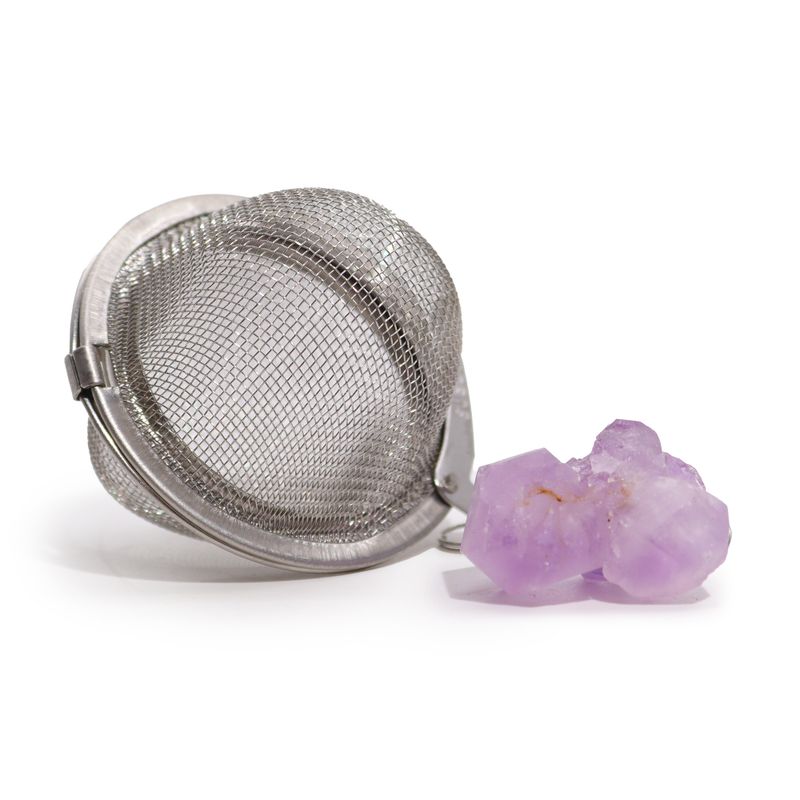 Infuseur Boule à Thé avec Pierres Précieuses - Grappe d'Améthyste