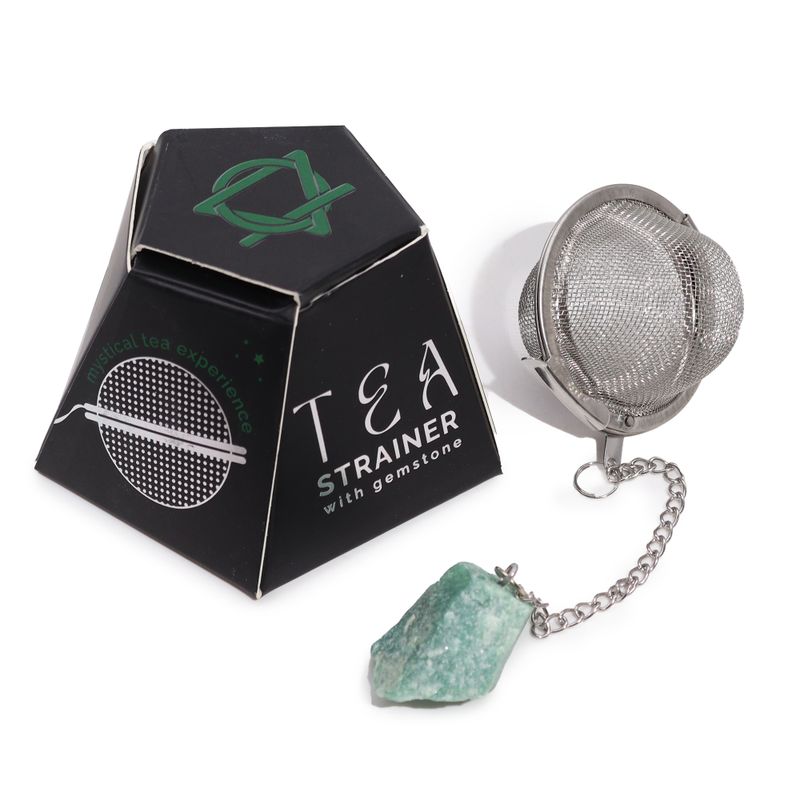 Infuseur Boule à Thé avec Pierres Précieuses - Aventurine Verte