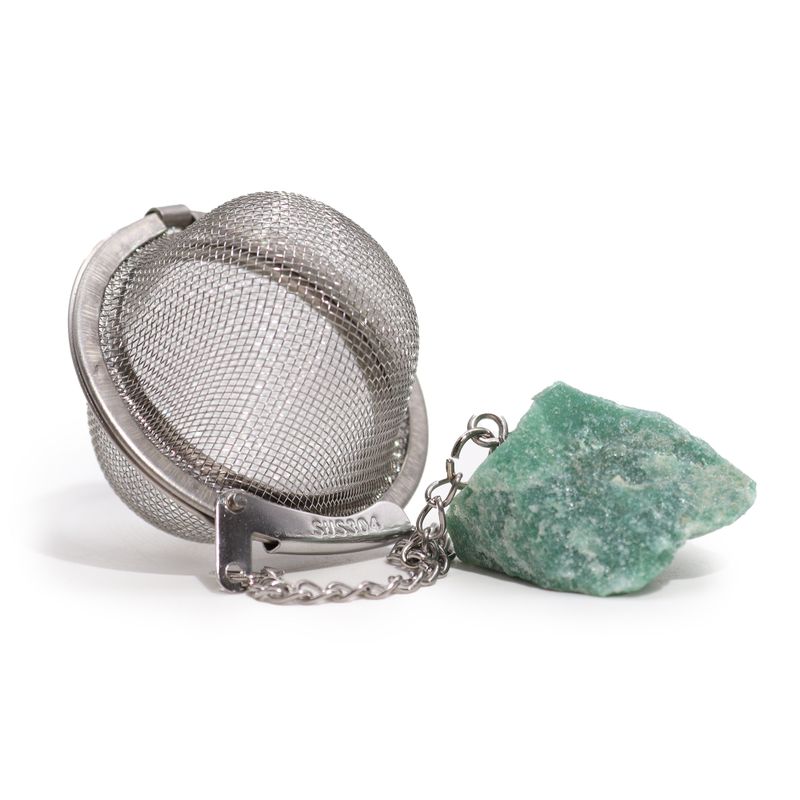 Infuseur Boule à Thé avec Pierres Précieuses - Aventurine Verte